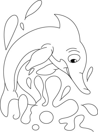 Раскраски дельфины милые