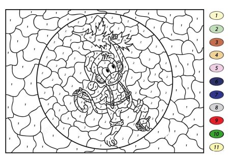 Разукрашка по номерам для детей