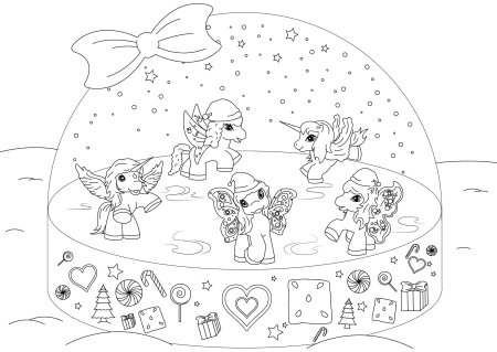 Календарь раскраска пони