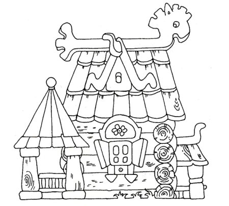 Терем раскраска