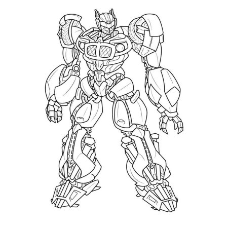 Раскраска трансформеры Бамблби