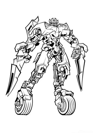 Раскраска Оптимус и Мегатрон и Бамблби