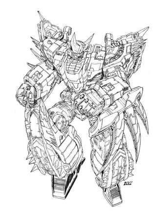 Разукрашка трансформеры Мегатрон
