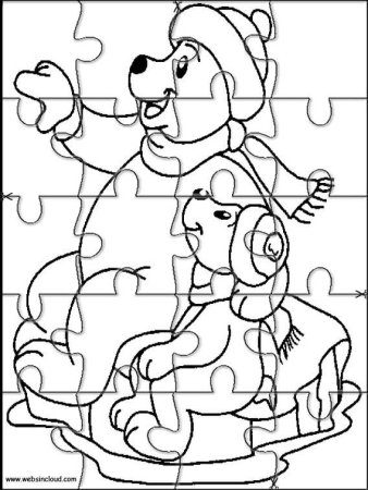 Пазлы для детей черно белые