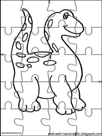 Пазлы для детей черно белые