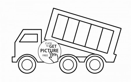 Самосвал раскраска для самых маленьких