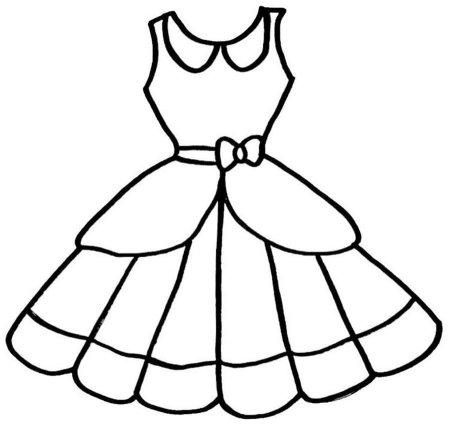 Раскраска платье