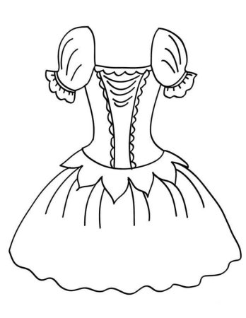 Платье для раскрашивания в детском саду