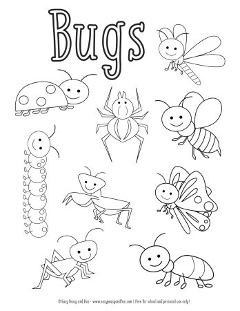 Insects for Kids раскраска