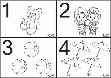 Карточки для изучения цифр