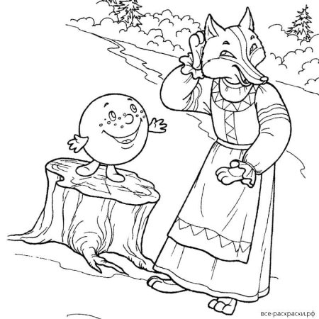 Колобок рисунок