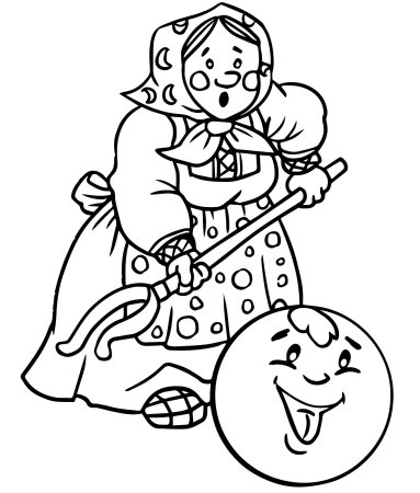 Трафареты на окна Колобок