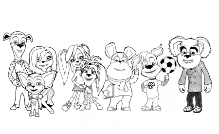 Раскраска "Барбоскины "