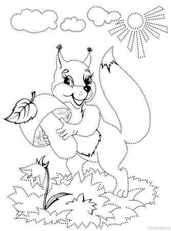 Раскраска обводилка для детей 5-6 лет