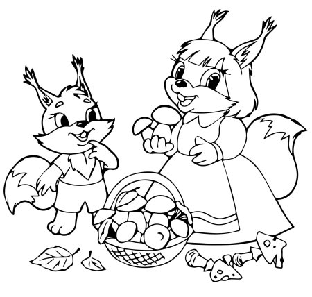 Раскраска Белочка