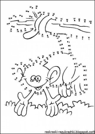 Цифры по обводке с рисунками