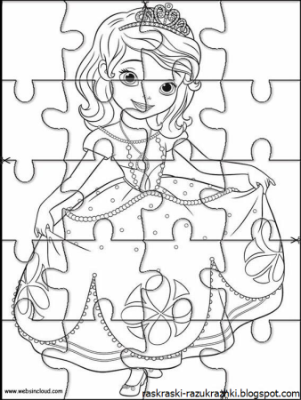 Раскраска пазлы для девочек