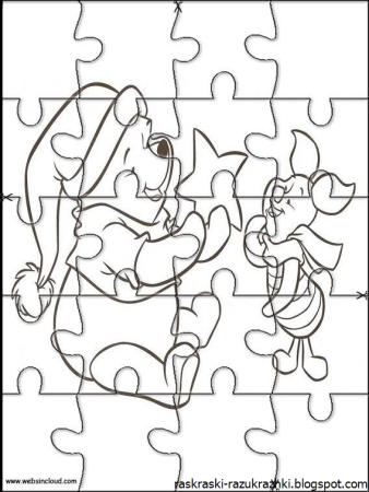 Пазлы для детей черно белые