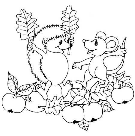 Осень раскраска для детей