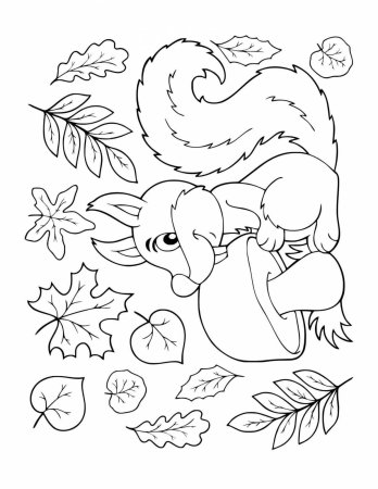 Осенняя раскраска