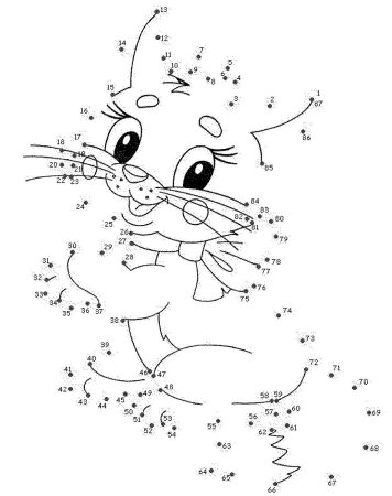 Раскраски обводилки по цифрам