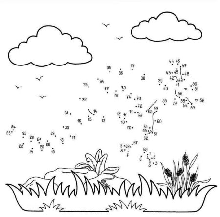 Рисование по точкам для девочек