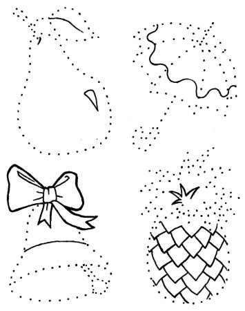 Дорисуй по точкам для дошкольников