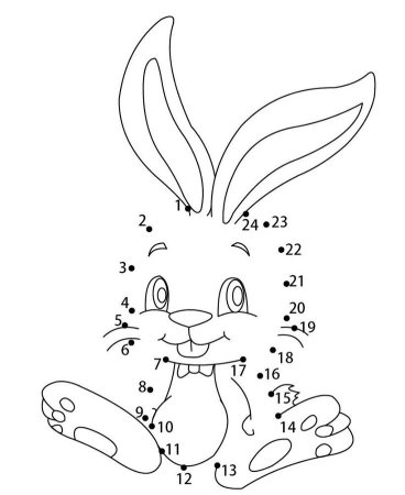 Рисование по точкам для девочек