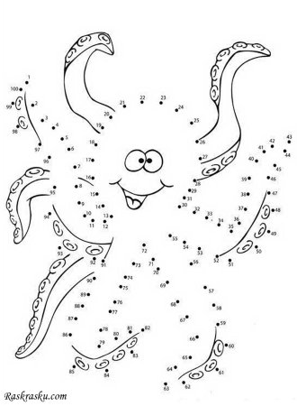 Цифры по обводке с рисунками