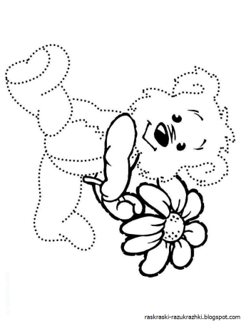 Раскрашивание по точкам для детей