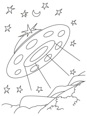 Раскраска. В космосе