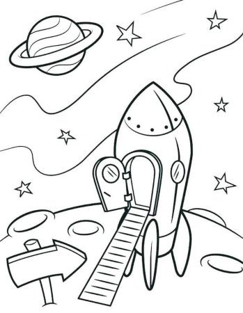 Раскраска. В космосе