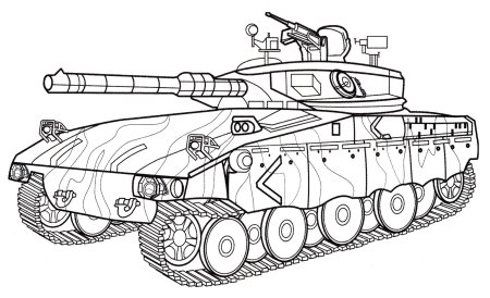 Танк т-80 раскраска