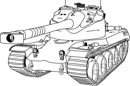 Раскраска танк AMX 50b