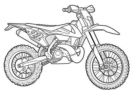Питбайк раскраска ТТР 125