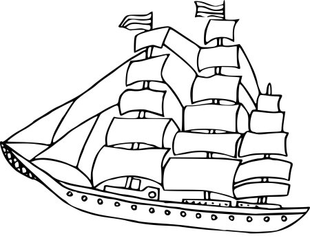 Парусник раскраска