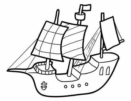 Корабль раскраска старшая группа