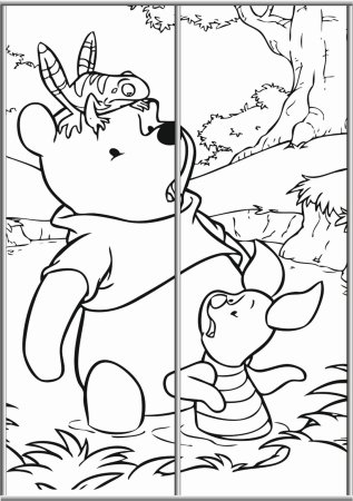 Раскраска Винни пух и Пятачок Дисней