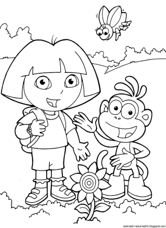 Детские раскраски Даша путешественница