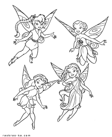 Раскраска. Феи