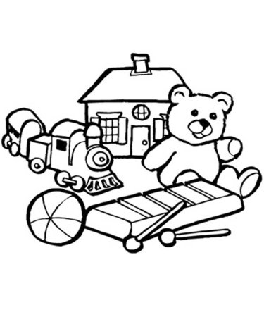 Мои игрушки раскраска для детей
