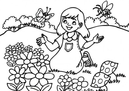 Раскраски Весна лето