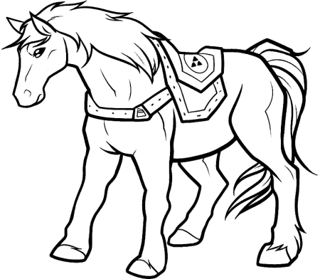 Пазл раскраска лошадь