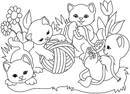 Раскраски для девочек животные