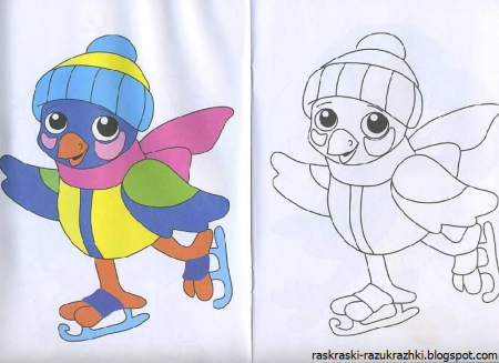 Раскраски по образцу для детей