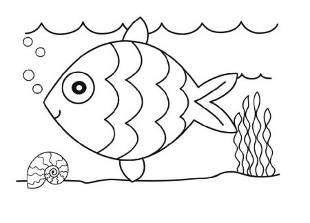 Раскраска рыбка