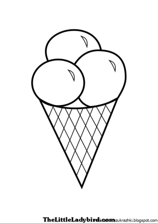 Мороженое раскраска для детей