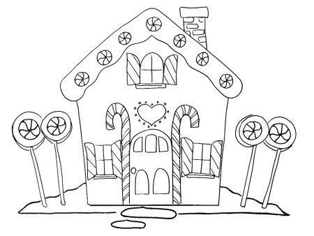 Раскраска "Пряничный домик"