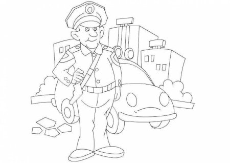 Раскраска профессии для малышей