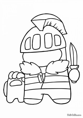 Амонг АС рыцарь раскраска